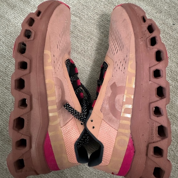 On Running Shoes - On Running Cloudnova Peach and Pink Women's Shoes
